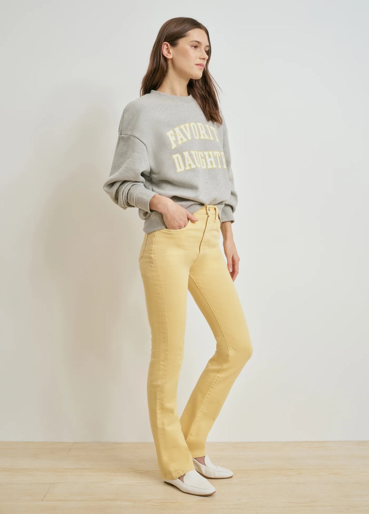 Favorite Daughter Collegiate Sweatshirt heather grey golden 