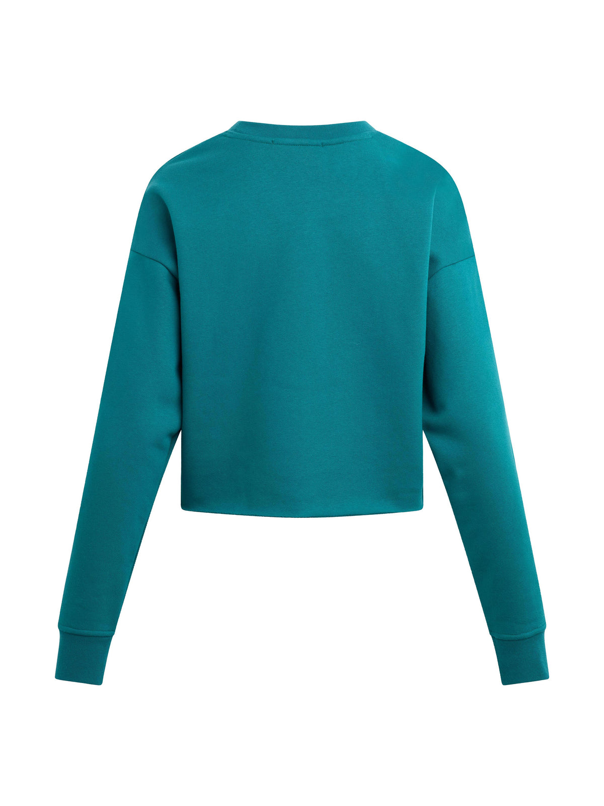 Favorite Daughter The Cropped Collegiate Sweatshirt  emerald off white