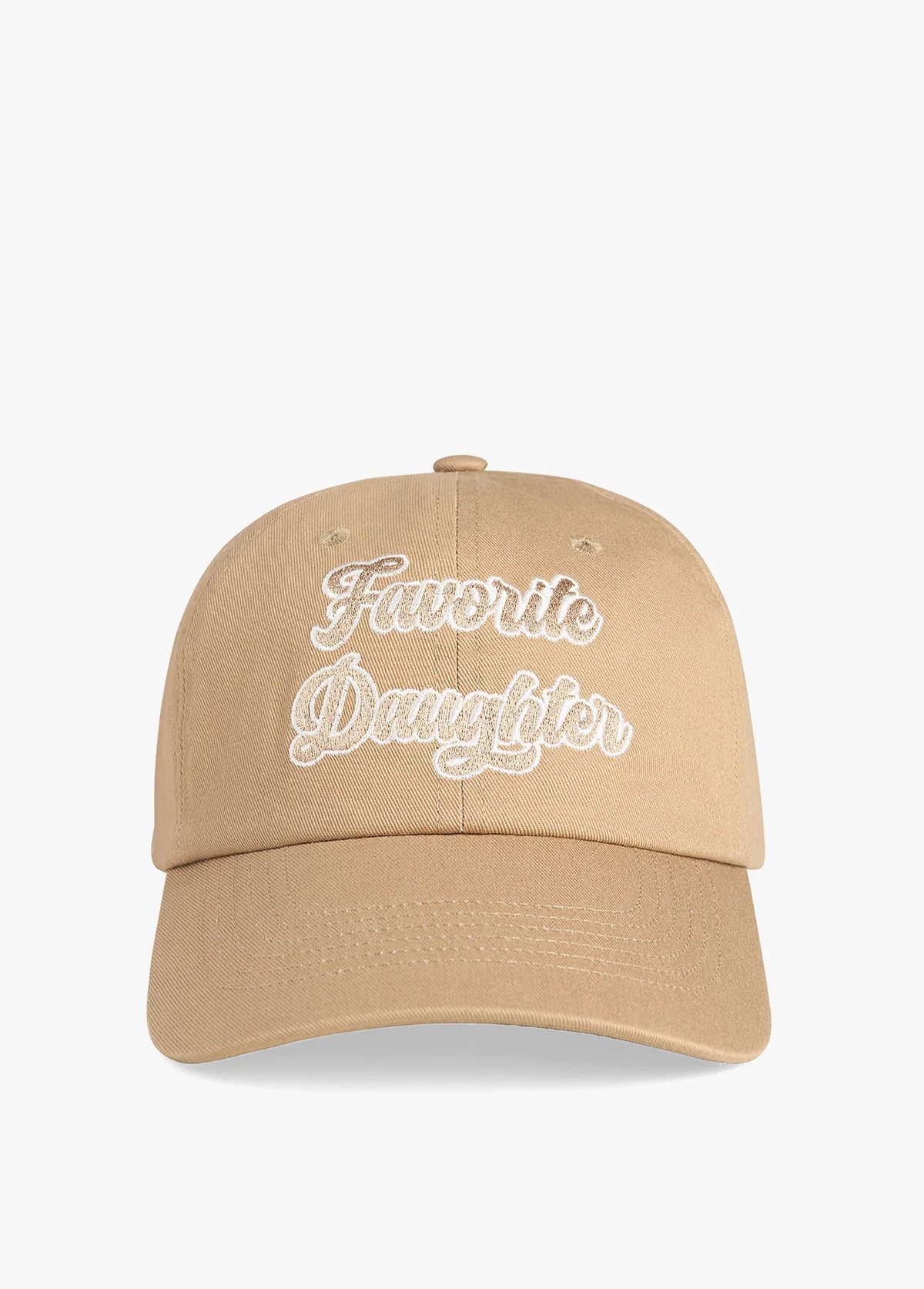 Favorite Daughter The Script Logo Baseball Hat  warm sand 