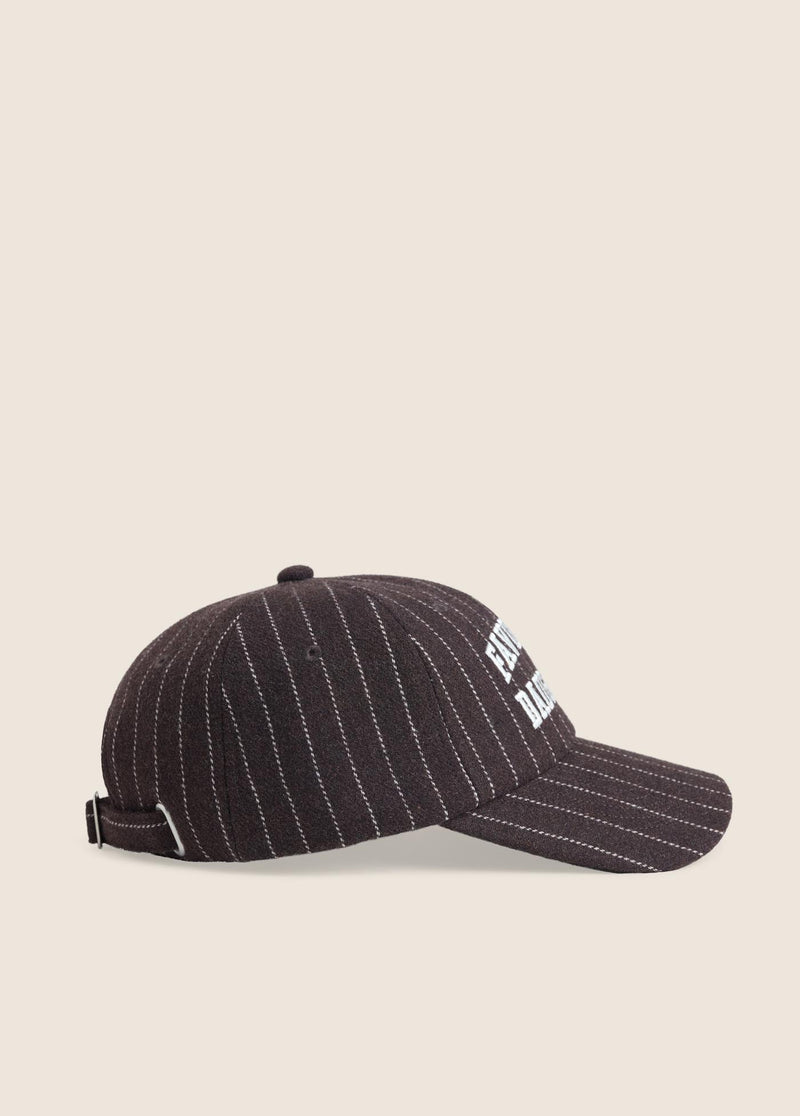 Favorite Daughter Wool Stripe Baseball Hat ganache