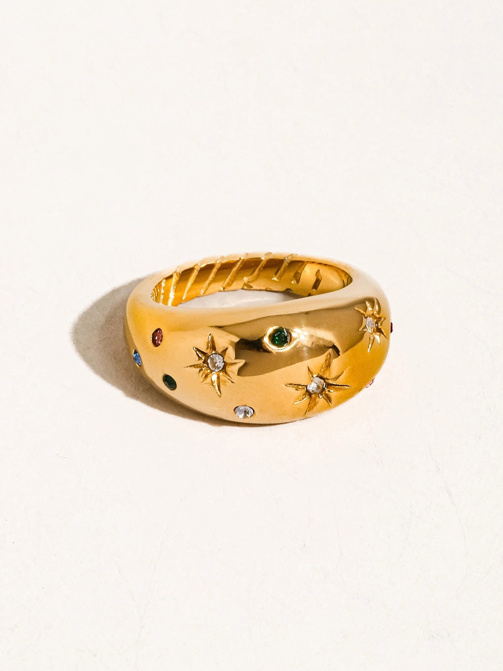 Flânerie by MAIQ Angels 18K Gold Non-Tarnish Star Dome Ring