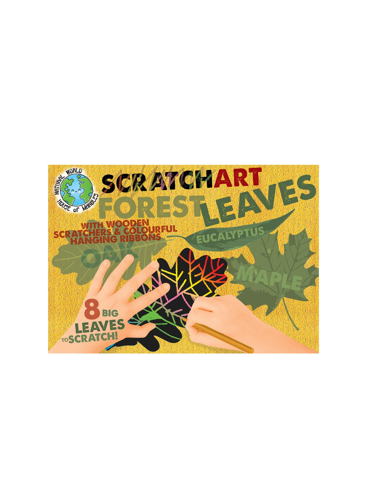 Forest Leaves Scratch Art Set