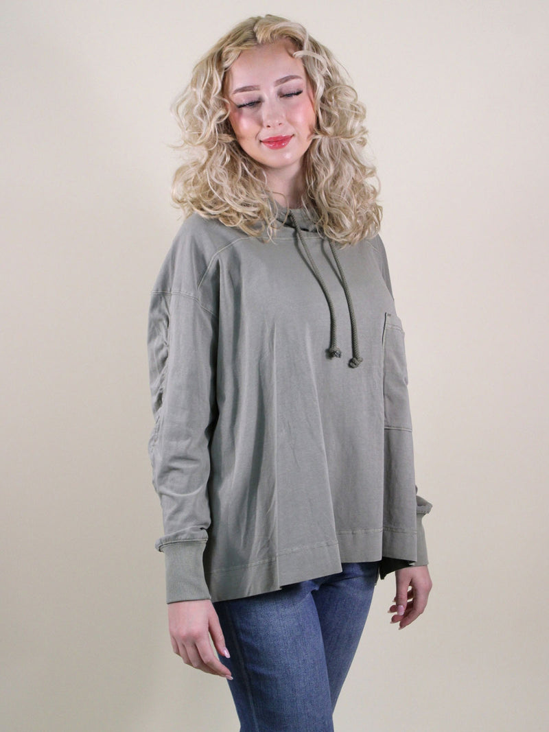 FP Movement Hot Shot Hooded Layer Sage Stone