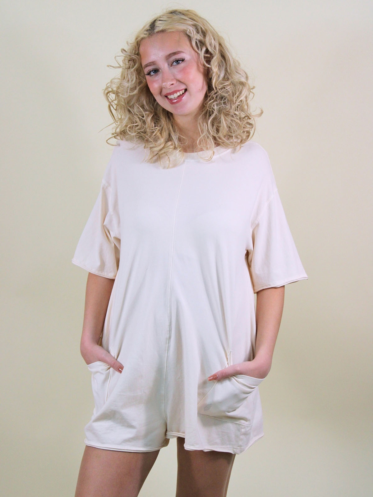 FP Movement Hot Shot Tee Romper Bleached Clay