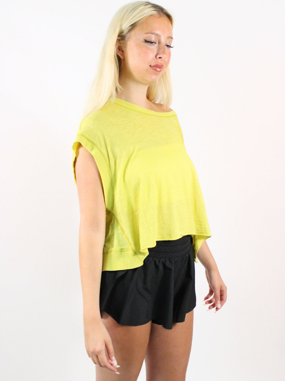 Fp Movement My Time Cutout Back Tee Honey Dew