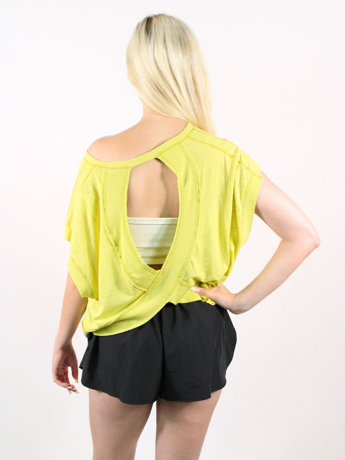 Fp Movement My Time Cutout Back Tee Honey Dew