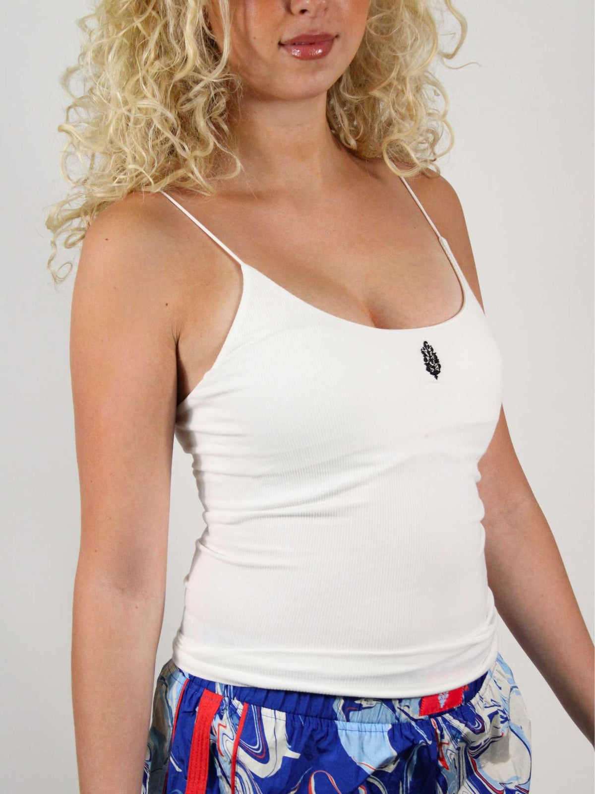 FP Movement Skinny Strap Logo Tank Riviera White