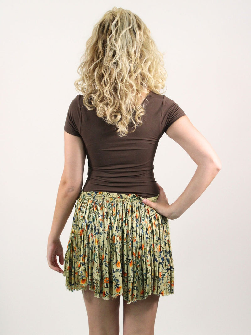 FP One Third Charm Printed Mini Skirt Green Combo