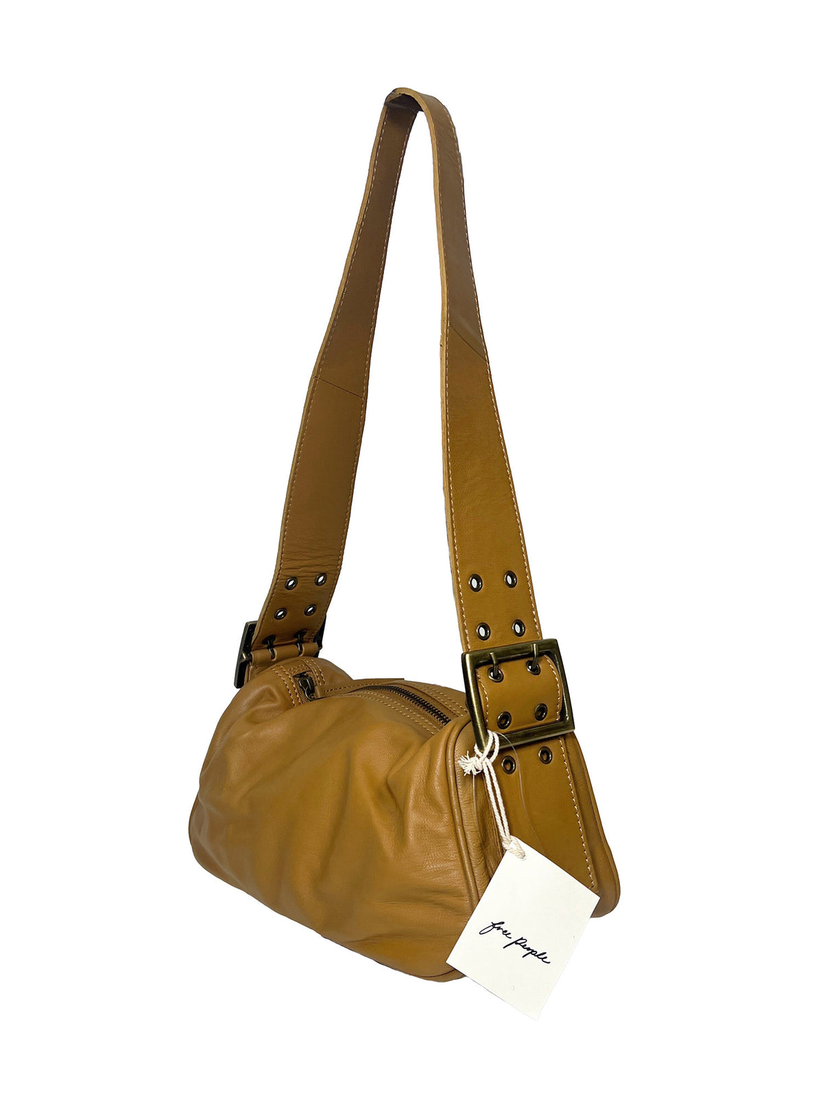Free People Arm Candy Leather Bag Gold Coast