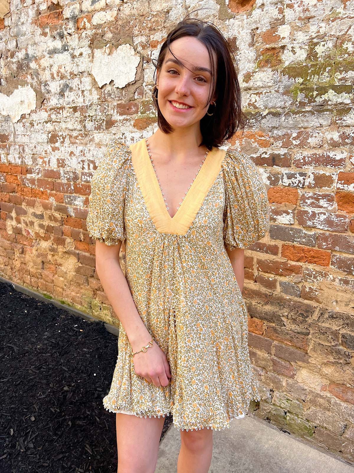 Free People Bali Coral Mini Dress