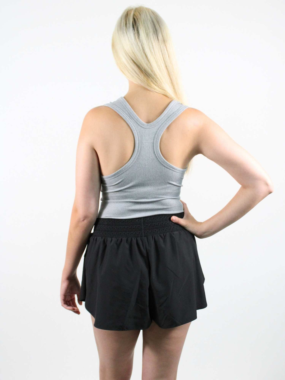 Free People Bittersweet Rib Essential Tank Heather Grey
