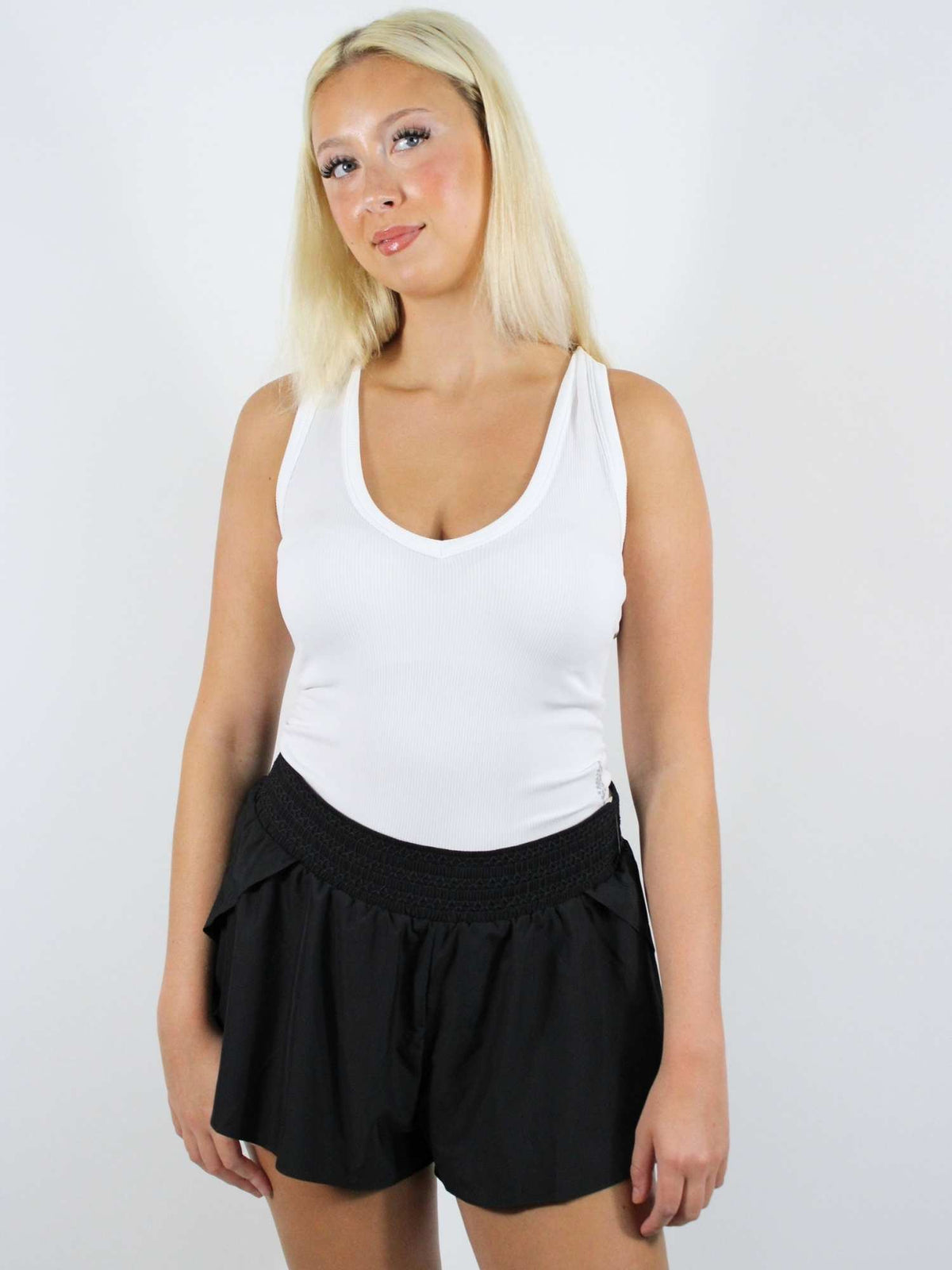Free People Bittersweet Rib Essential Tank White