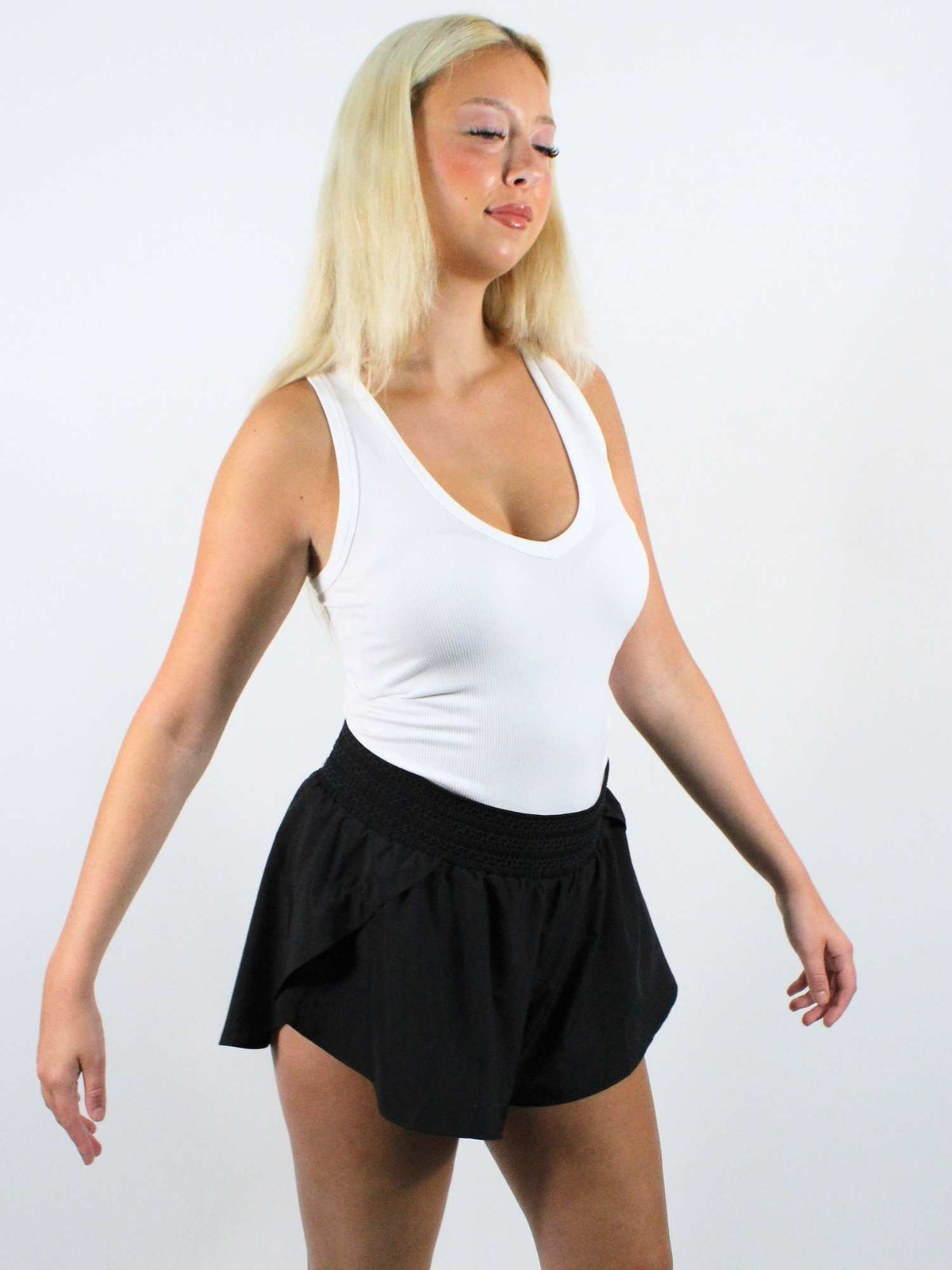 Free People Bittersweet Rib Essential Tank White