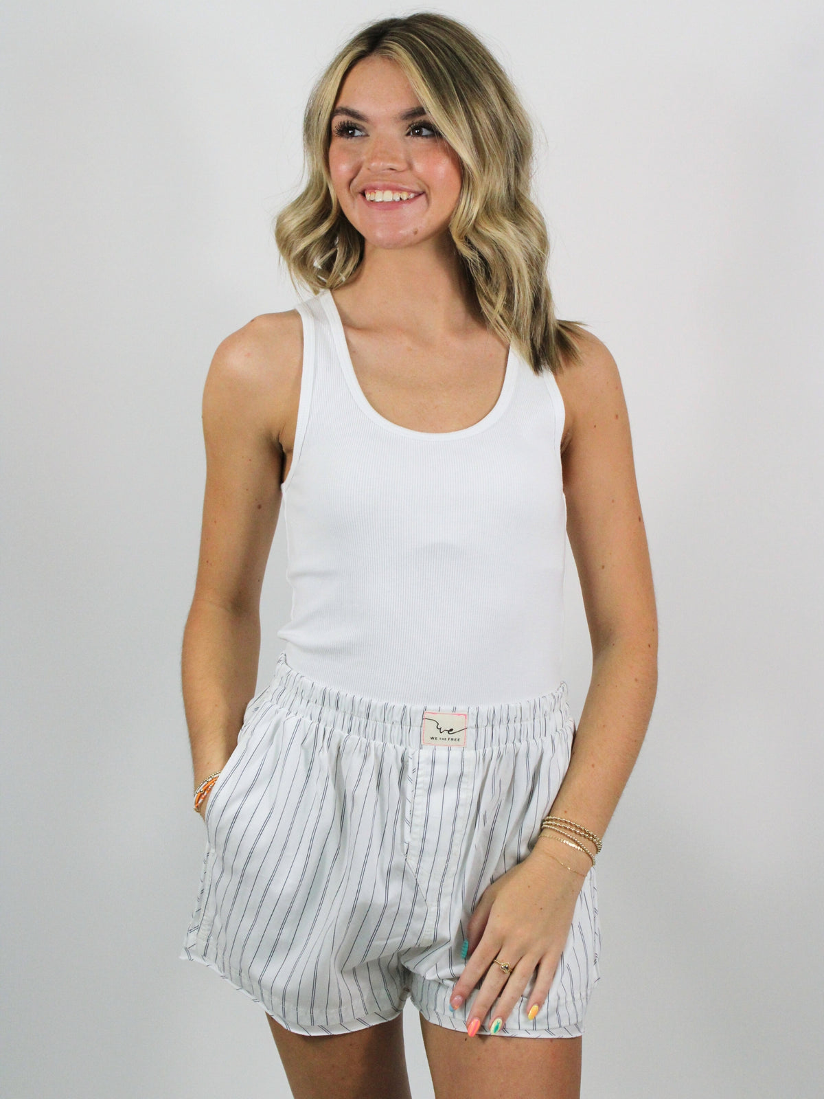 Free People Day To Day Striped Boxer