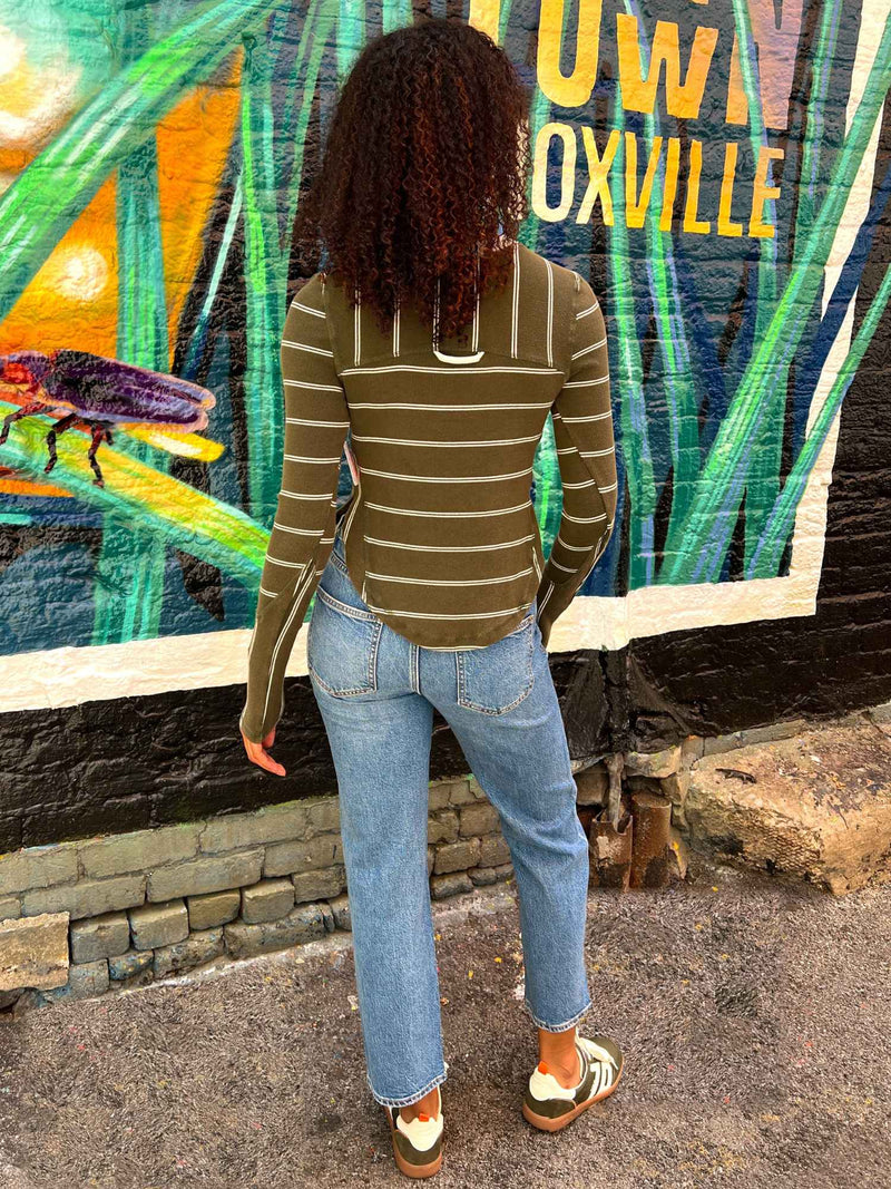 FP Movement Cool Down Crew Stripe Top Ivy
