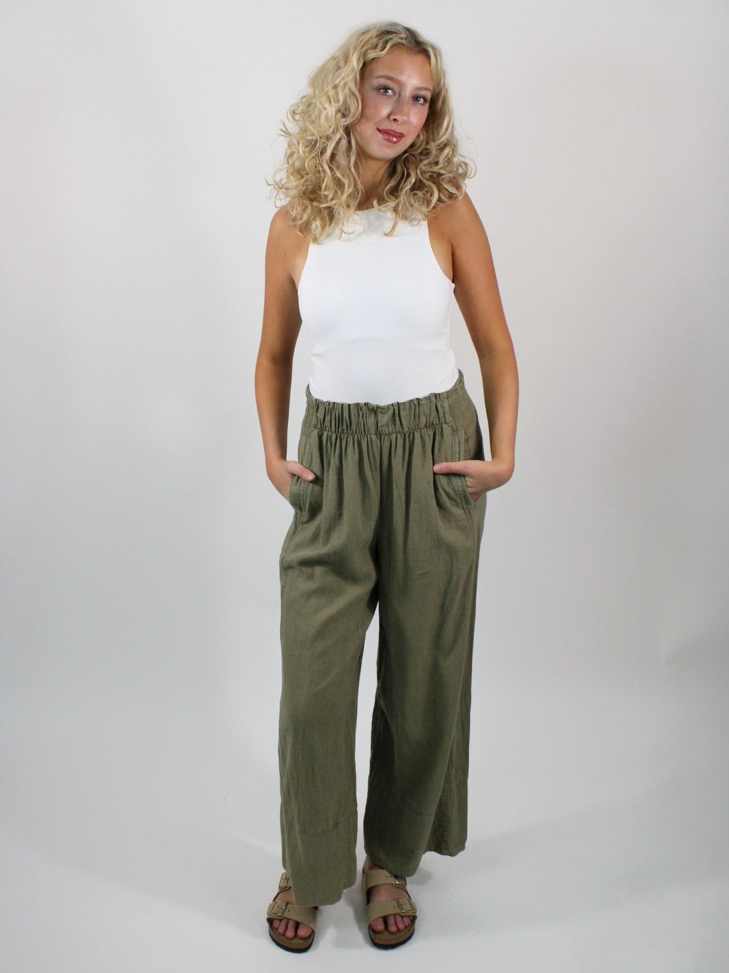 Free People Days End Linen Pull On Pants – Bliss