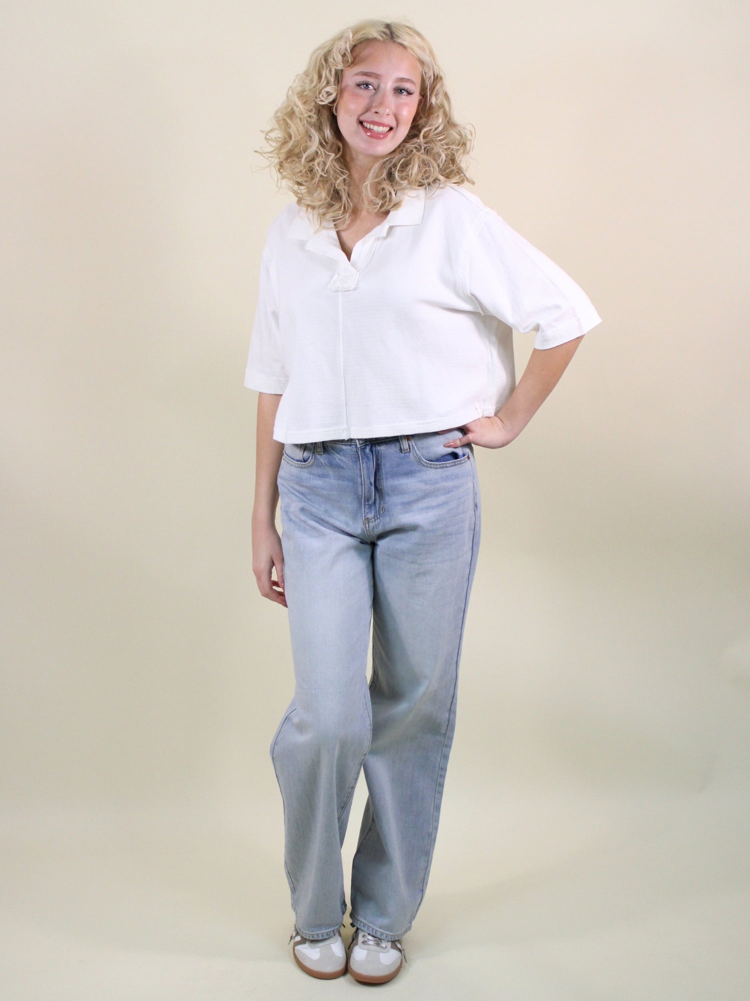 フリーピープル Free People Denmark Polo レディース シャツ トップス Clean Ivory Free People Denmark Polo – Bliss