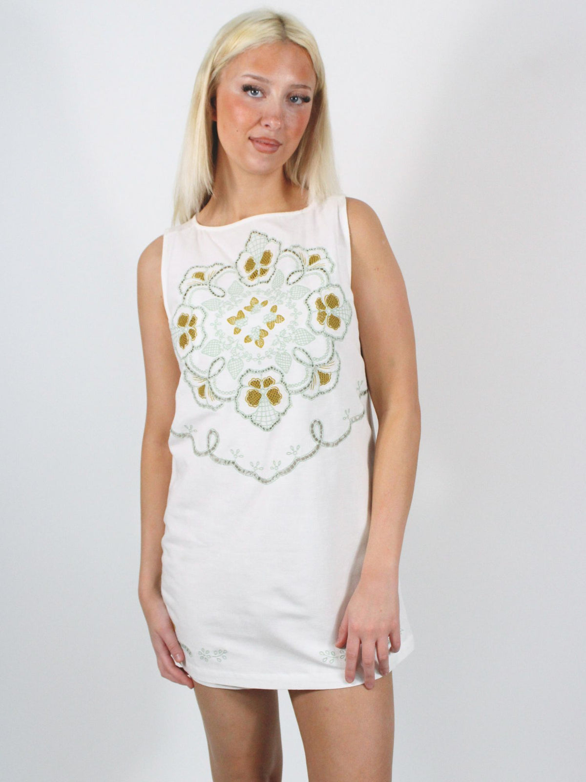 free people ivory mini dress FREE PEOPLE TAKING SIDES MINI DRESS