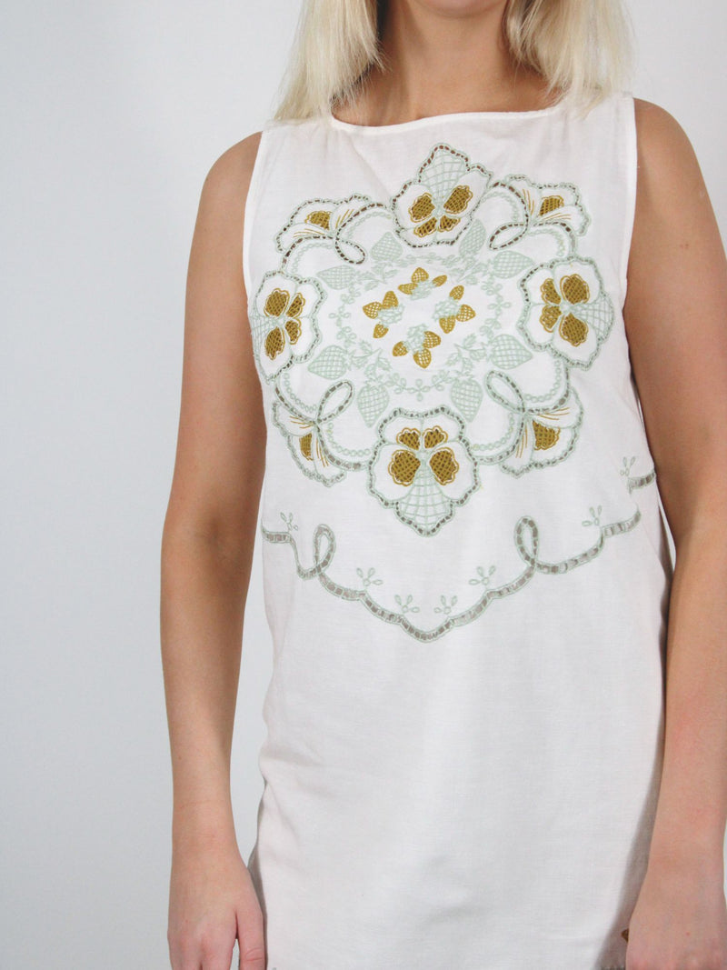 Free People Electric Garden Mini Dress Ivory Combo 