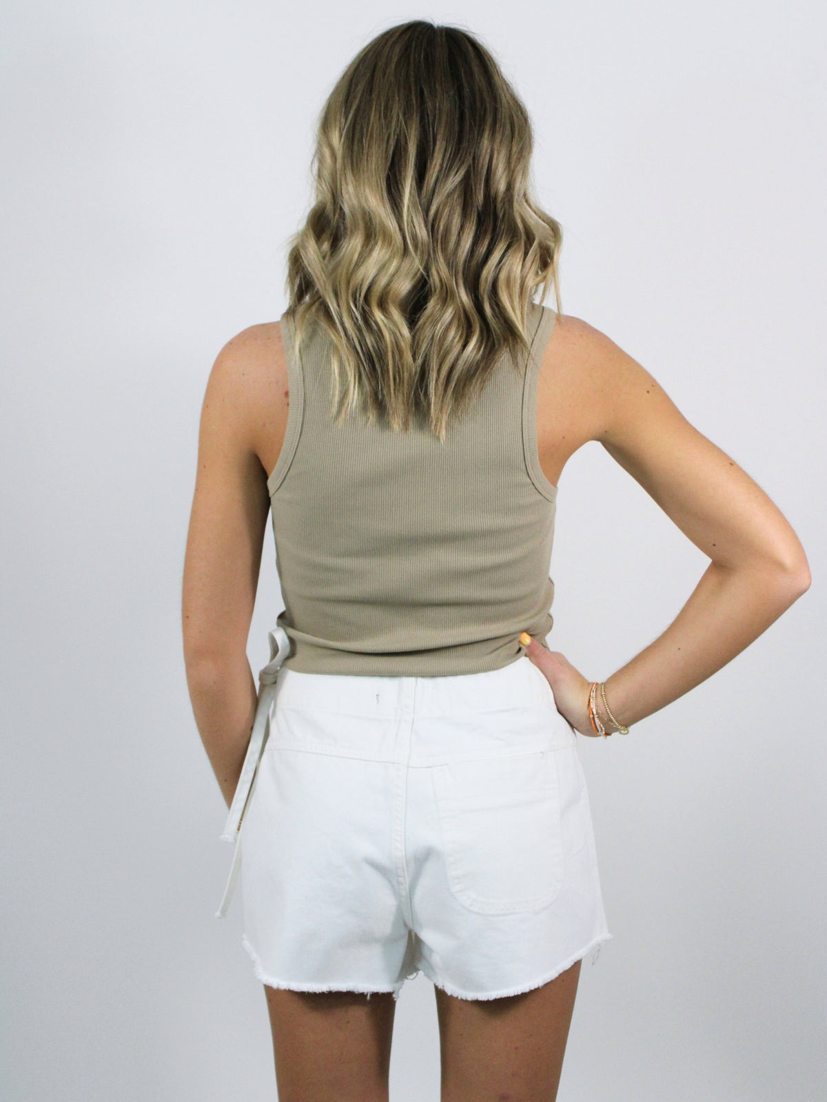 free people emmy denim short white