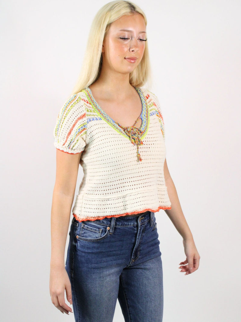 Free People Friendship Pullover Sweater Tofu Comb