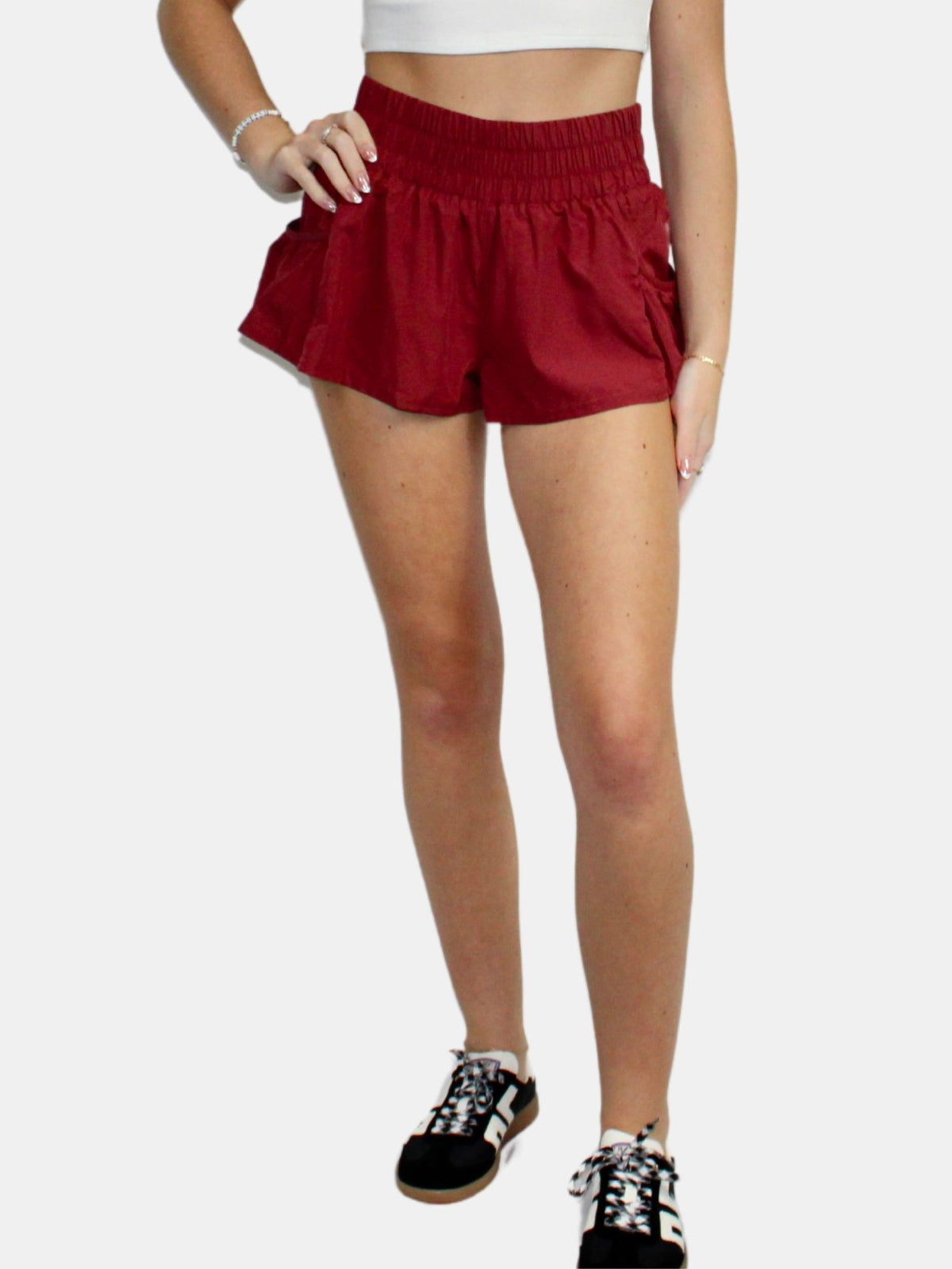 fp movement get your flirt on shorts in sour cherry-front