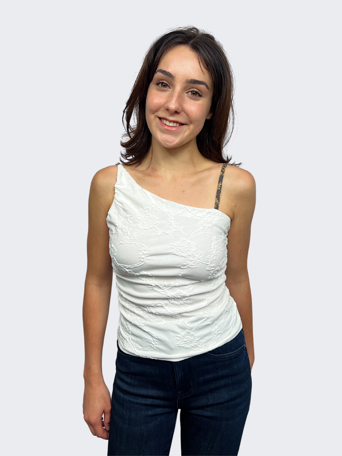 free people gracie tank in white-front 
