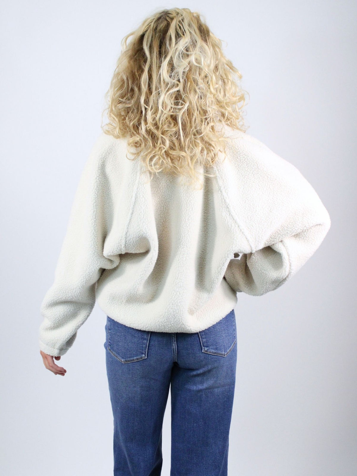 Free People Hit The Slopes Fleece Jacket Muted Beige
