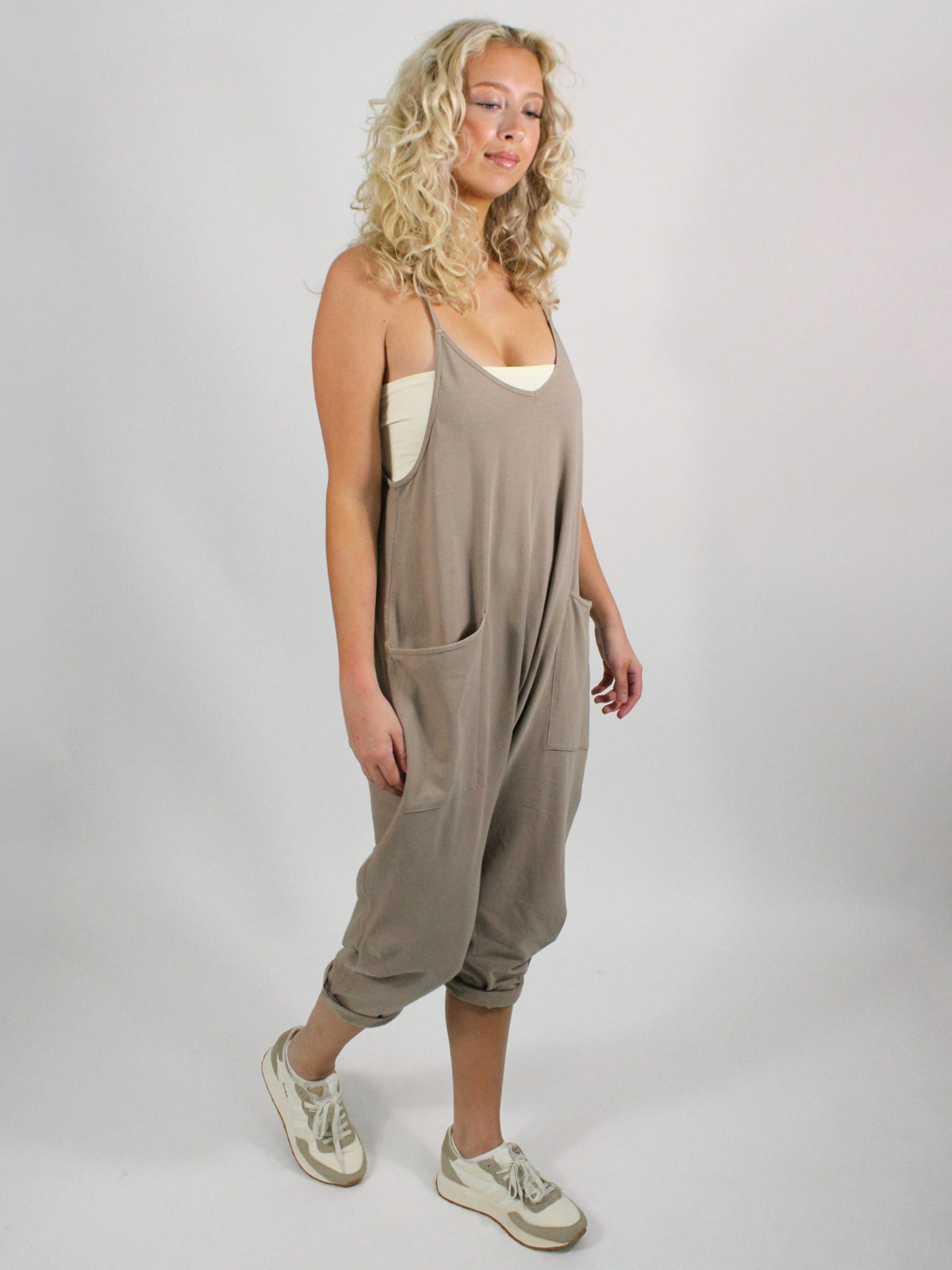 Free People Hot Shot Onesie in Mocha Latte