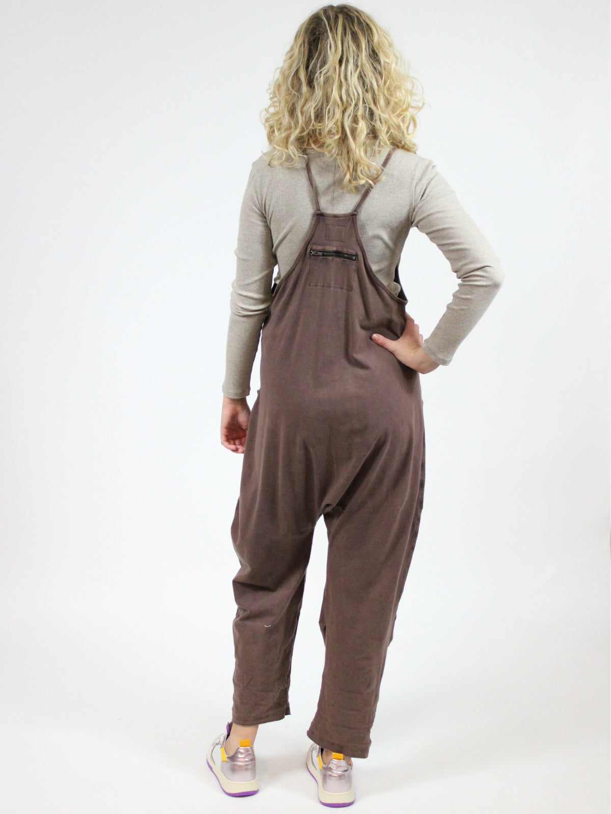 Free People Hot Shot Onesie  in Dark Espresso-back