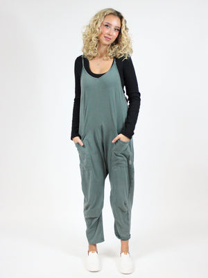 Free People Hot Shot Onesie Midnight Jade