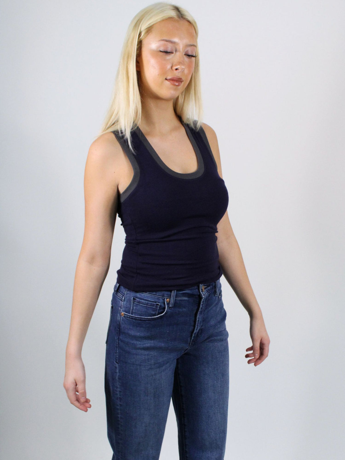 Free People Longer Days Tank Peacoat