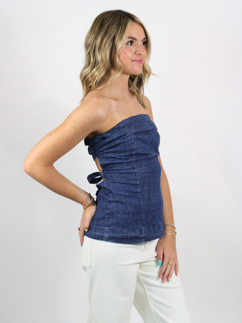 free people lora strappy back top canter wash 