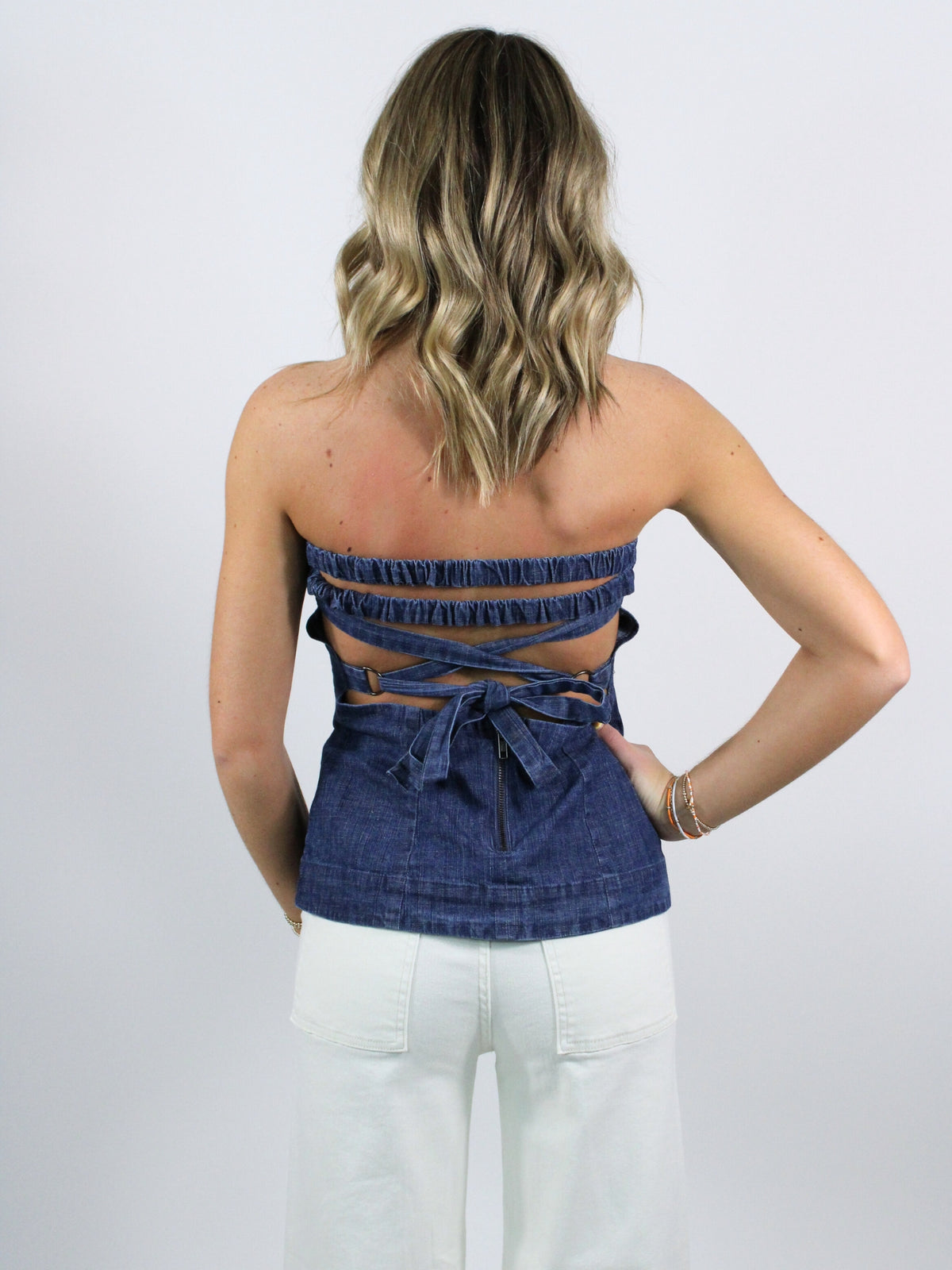 free people lora strappy back top canter wash 