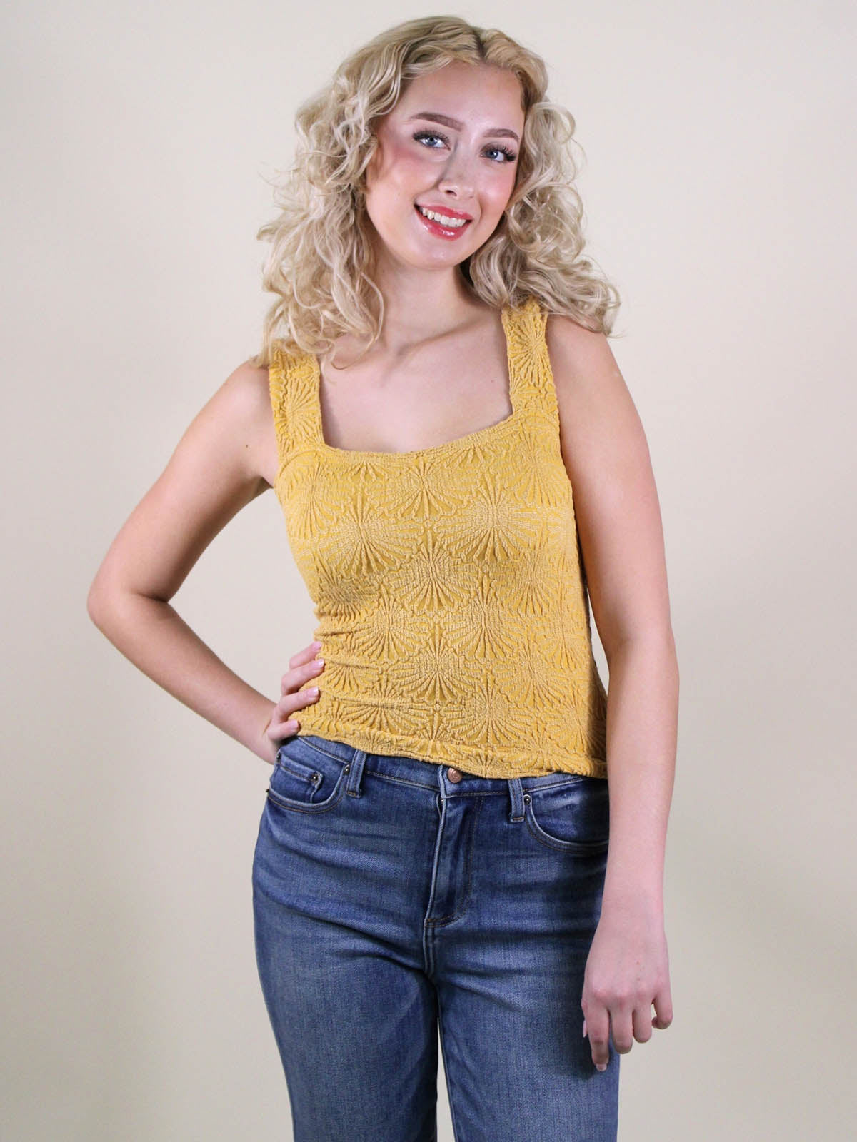 Free People Love Letter Cami Golden Latte