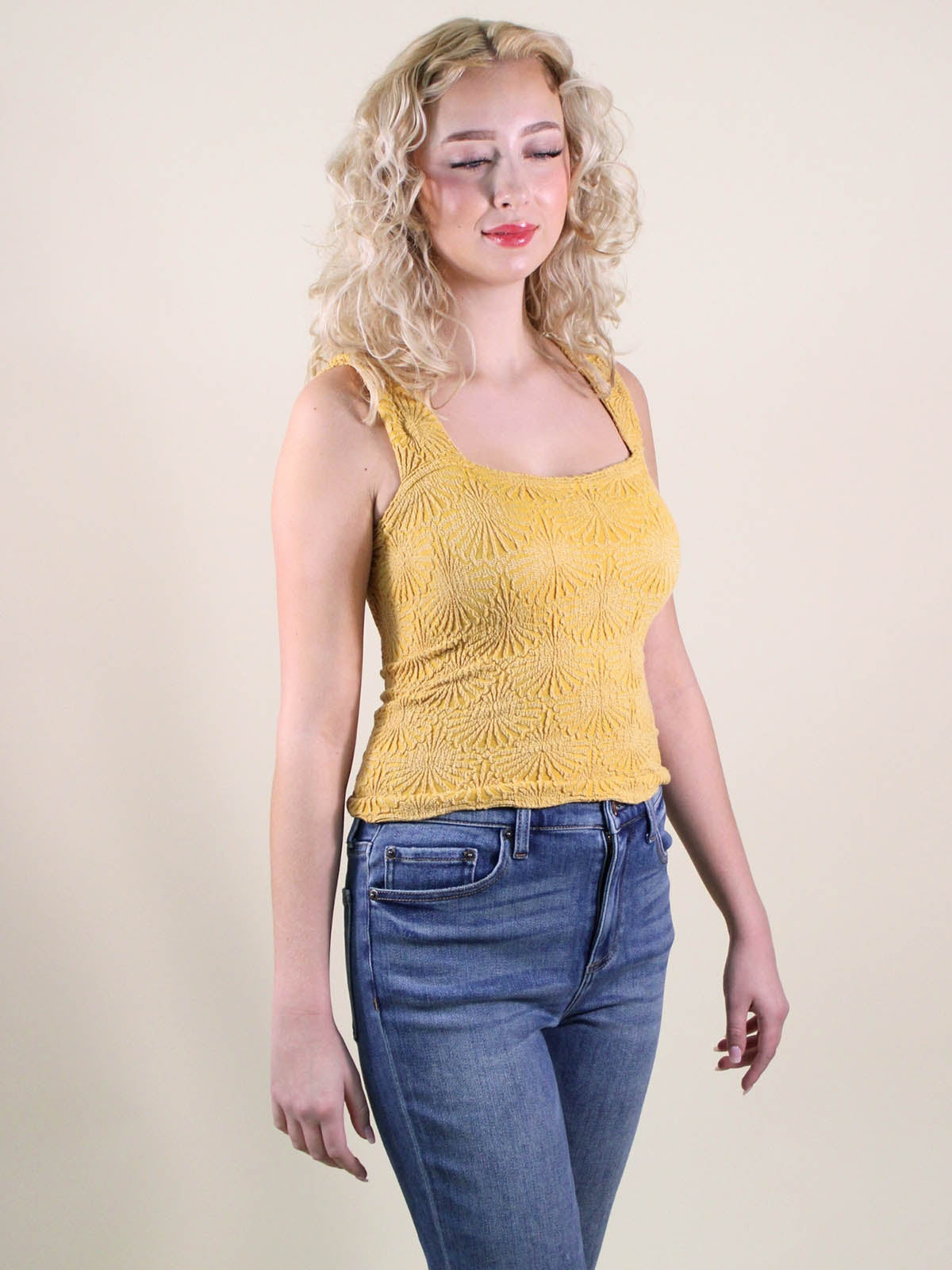 Free People Love Letter Cami Golden Latte