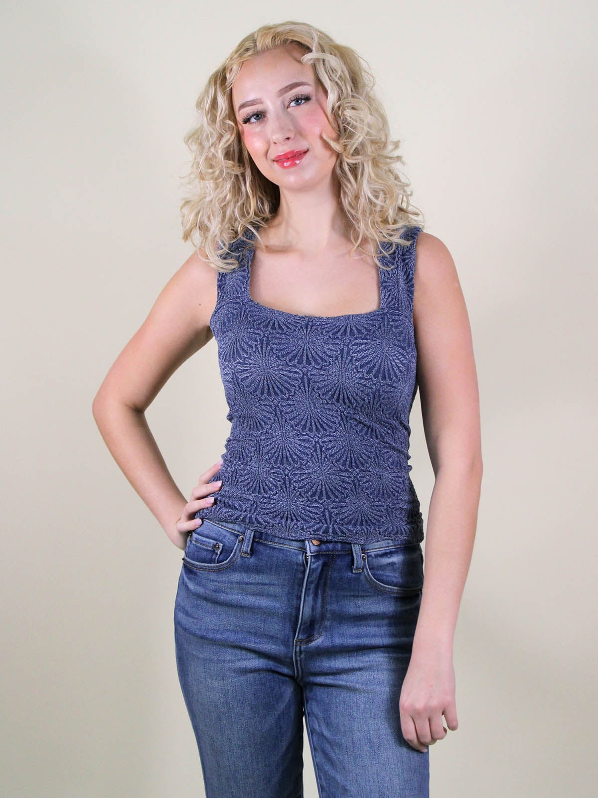 Free People Love Letter Cami Indigo Pura