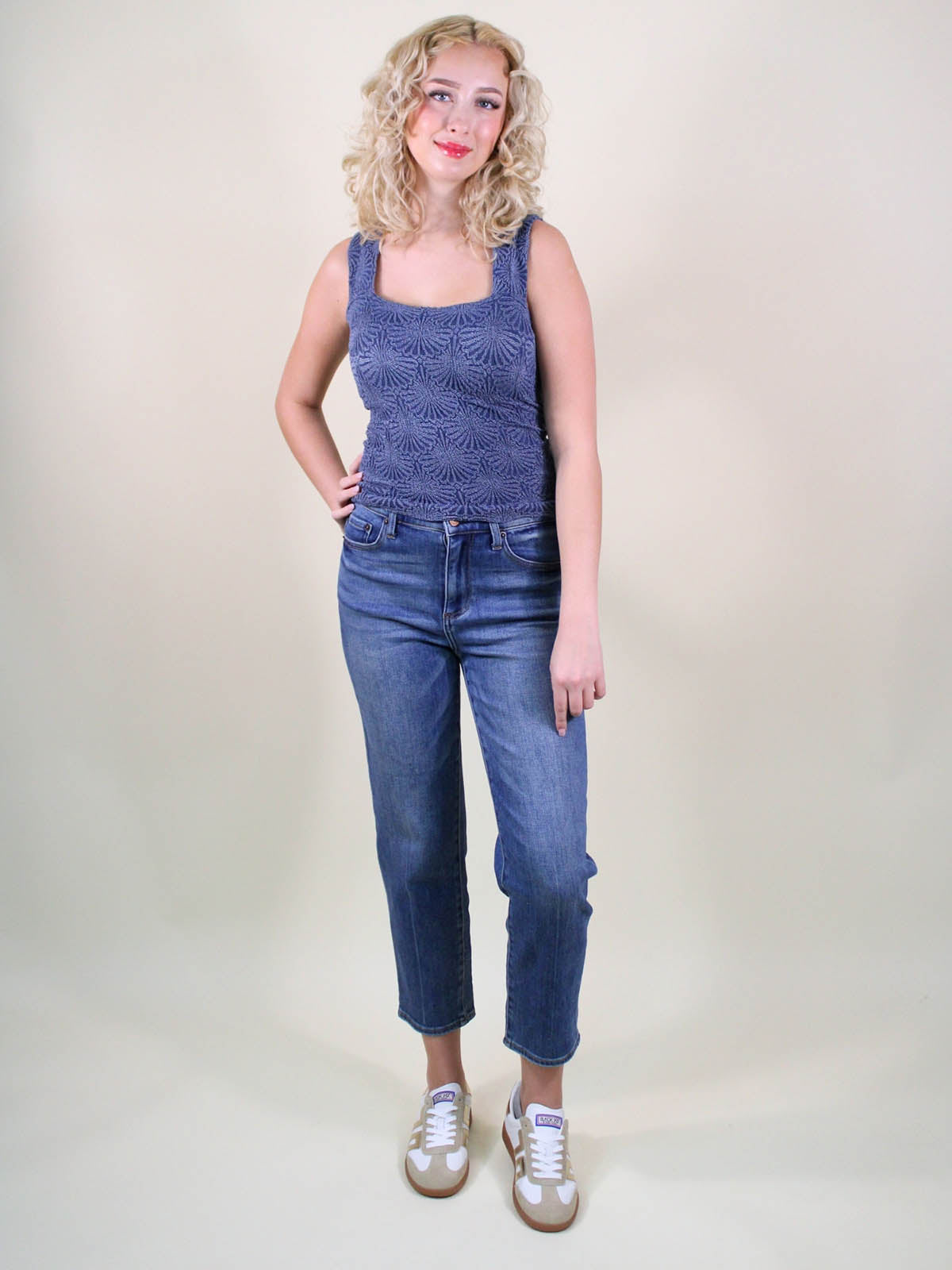 Free People Love Letter Cami Indigo Pura