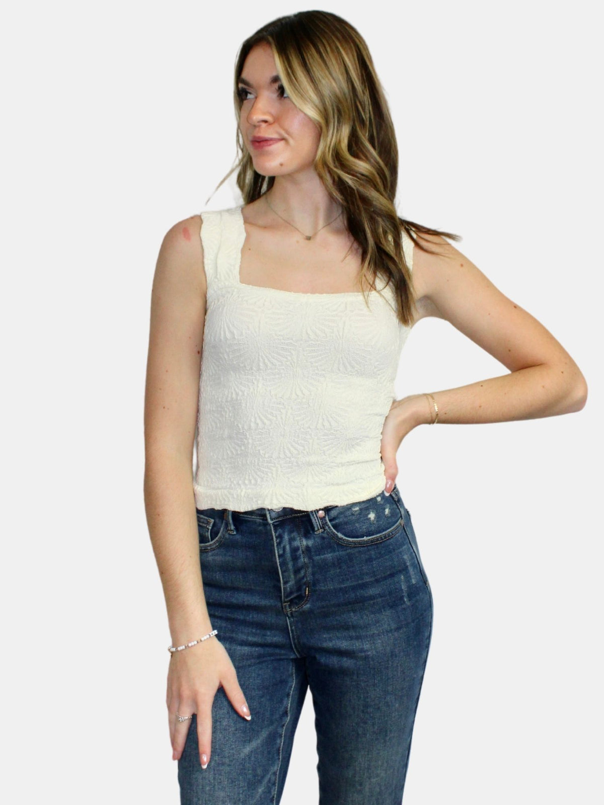 free people love letter cami in white-front