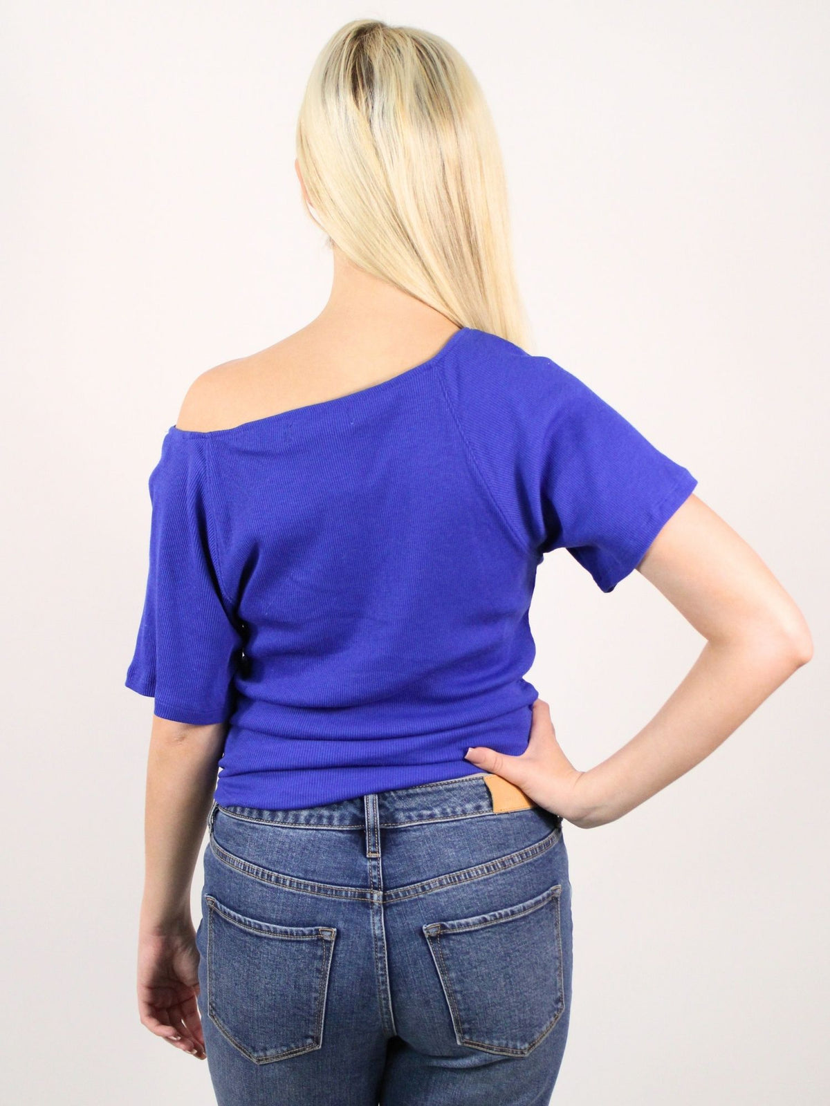 Free People Lucy Off The Shoulder Tee Violet Splendor