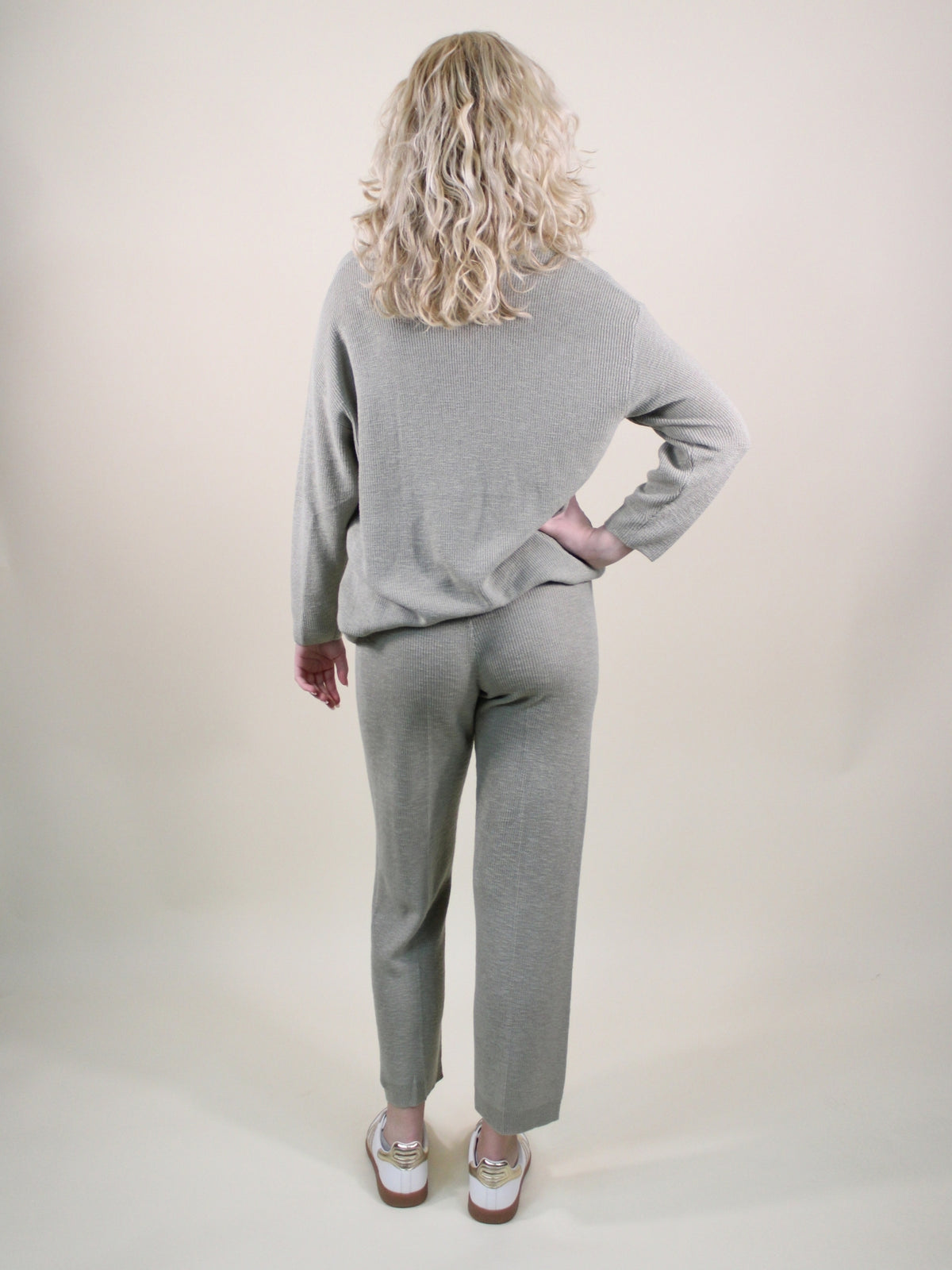 free people malibu sweater pants set blarney stone back model view