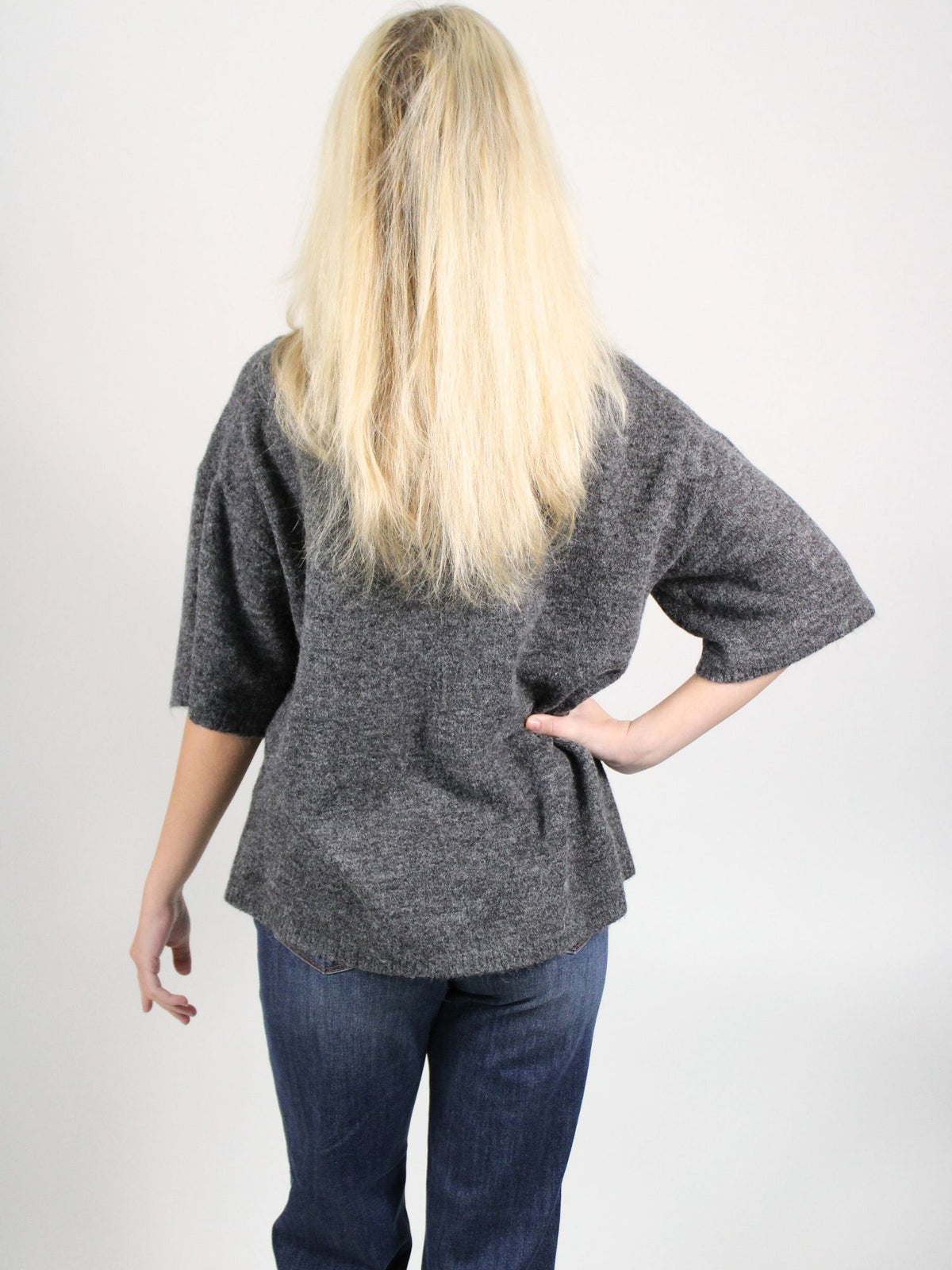 Free People Margot Sweater Tee Charcoal Heather
