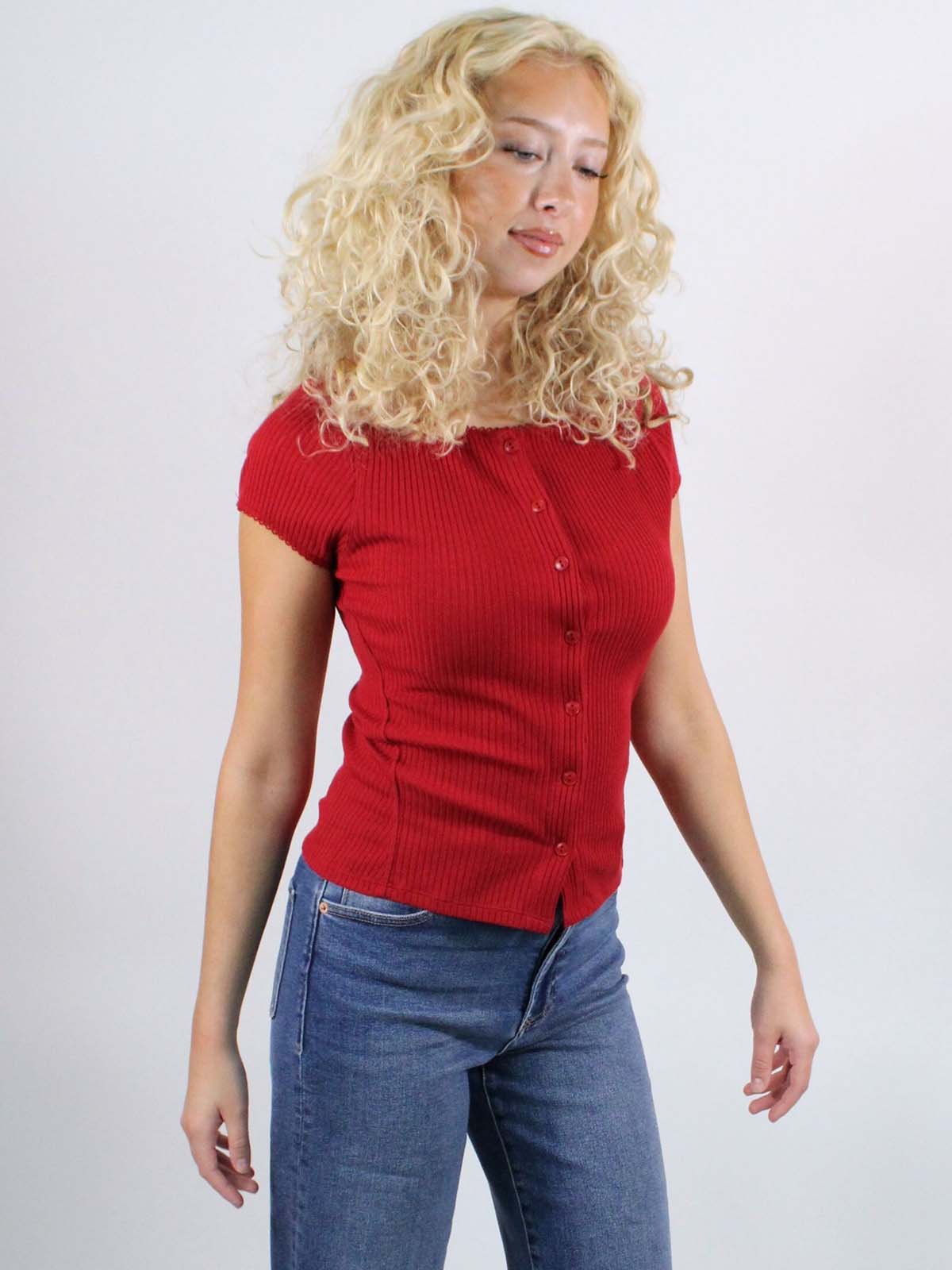 Free People Most Wanted Cardi Red