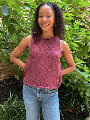Free People Opal Knit Tank Sangria