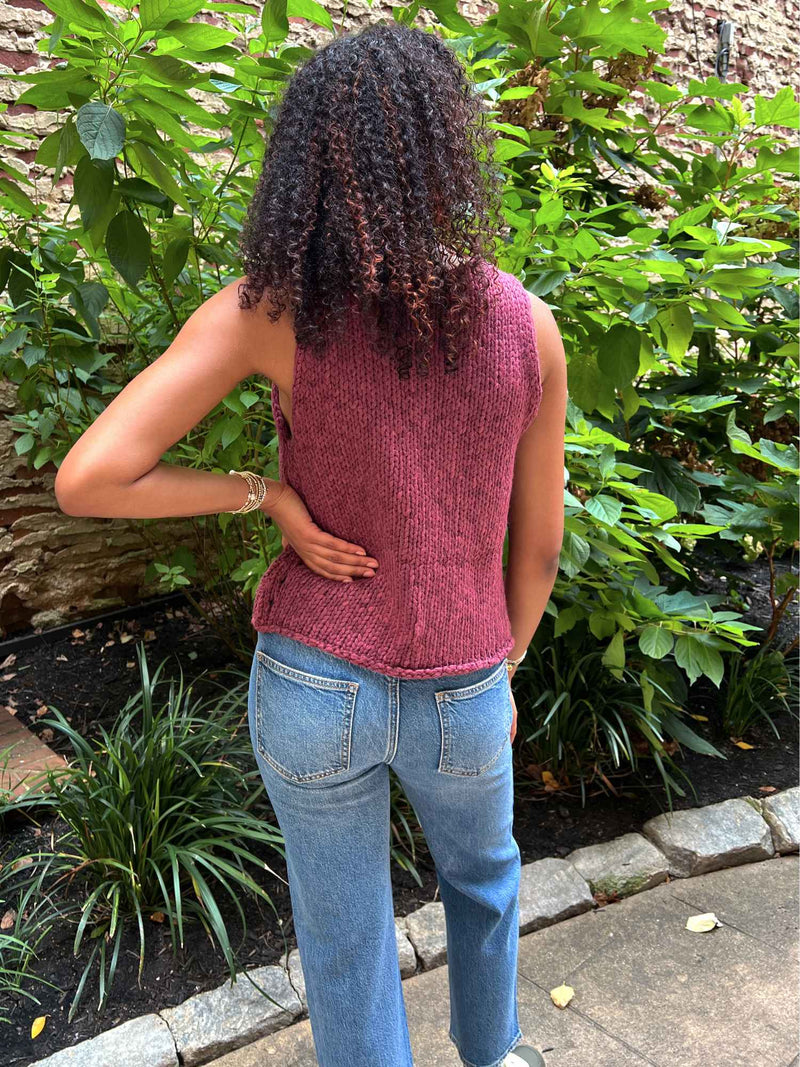 Free People Opal Knit Tank Sangria