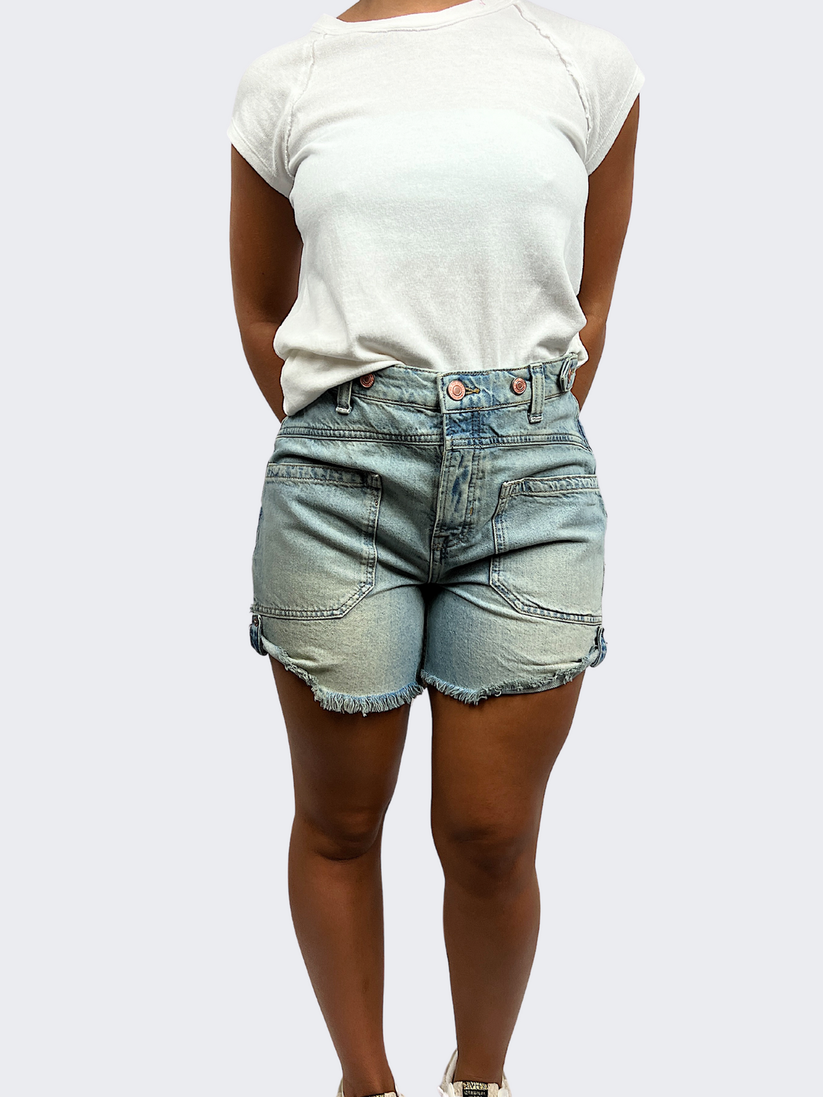 free people palmer short in lalaland-front detail