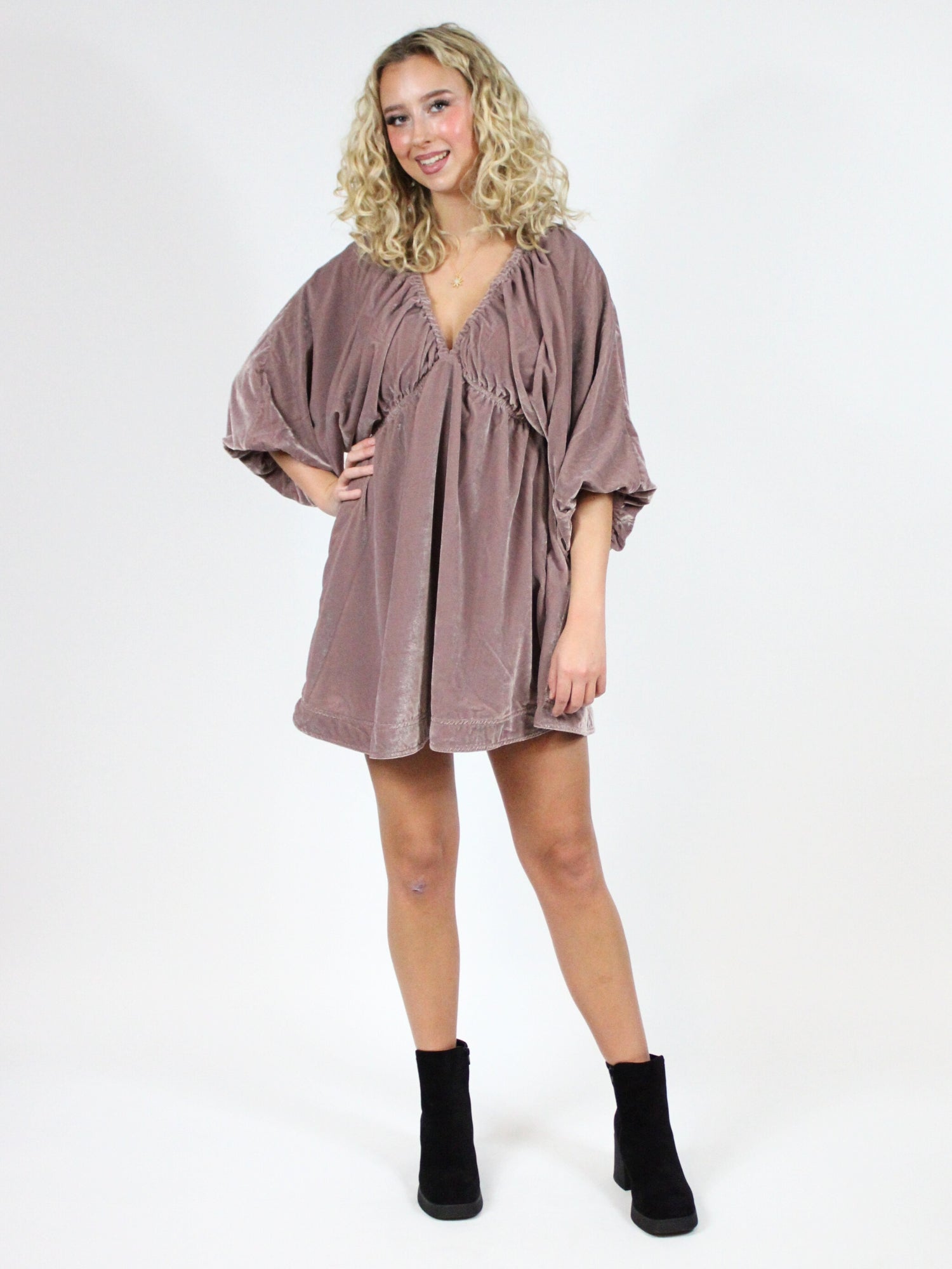 Free People Adelle on sale Velour Mini Dress Tunic