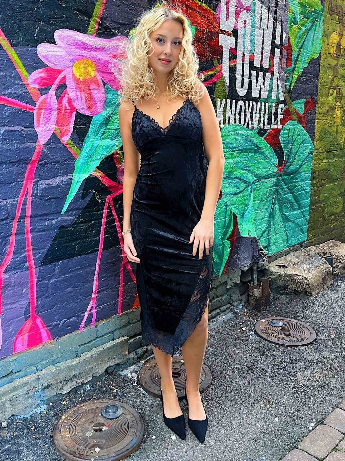 Free People Raise A Toast Midi Slip Black