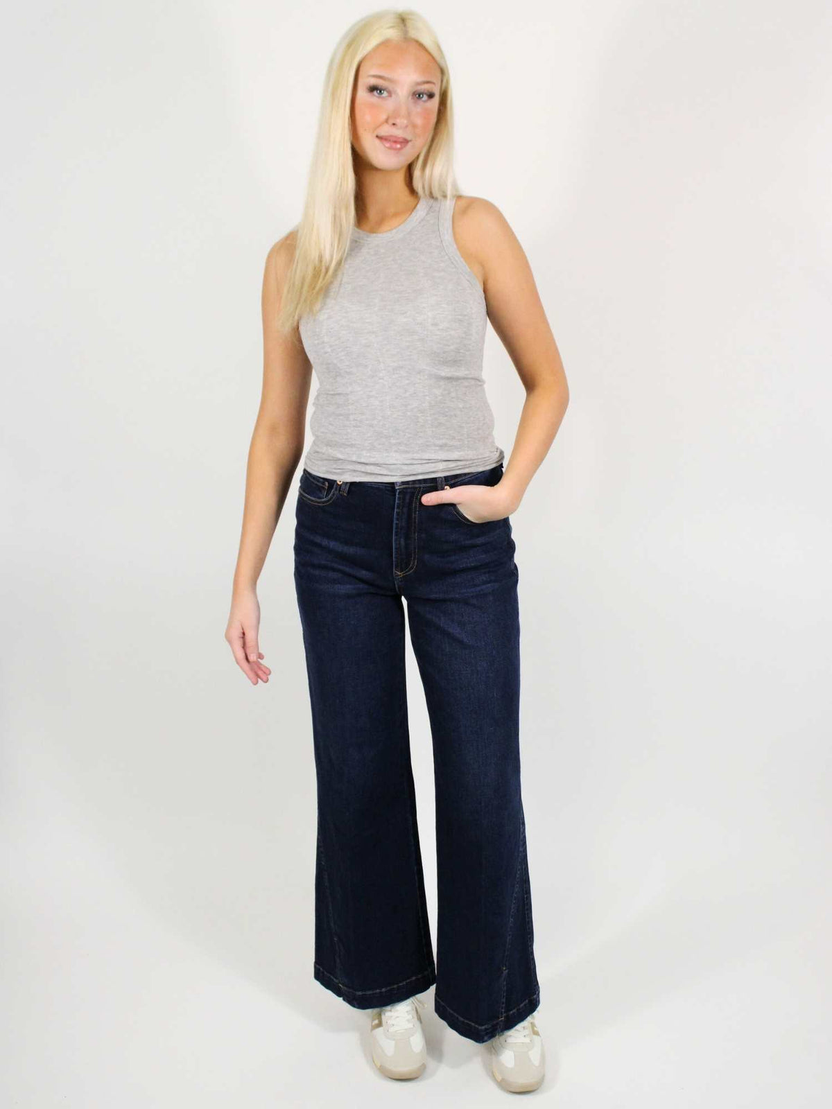 free people so soft seamless modal tank heather grey