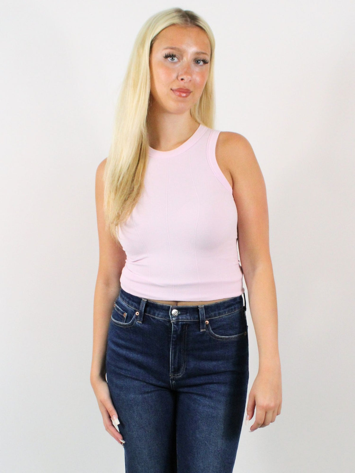 Free People So Soft Seamless Modal Tank Pink Destiny